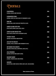 Breathe, The Lounge Bar menu 2