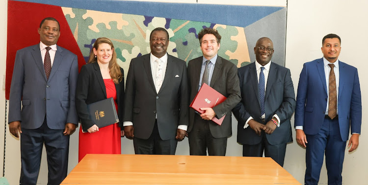 Kenyan and UK delegations during the meeting at UK Parliament buildings on Monday, September 11, 2023.