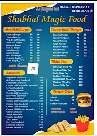 Shubhal Magic Food menu 2