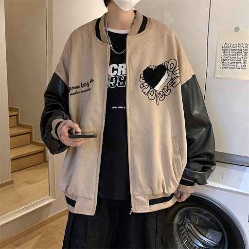 Title 4, Embroidered Patchwork Hip Hop Loose Couple Jack...