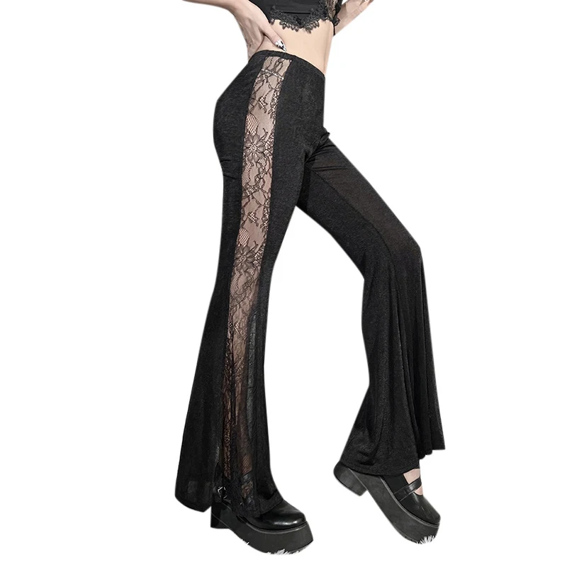 Title 1, Dames casual broek met kant patroon, ideaal voo...