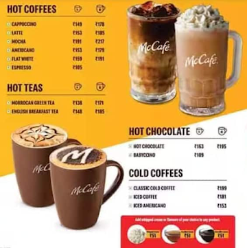 McCafe by McDonald's menu 