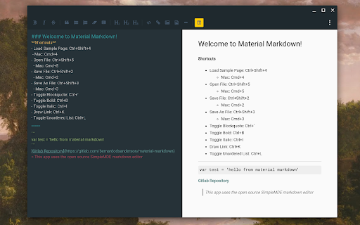 Material Markdown