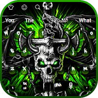 Gothic Metal Graffiti Skull Keyboard Theme