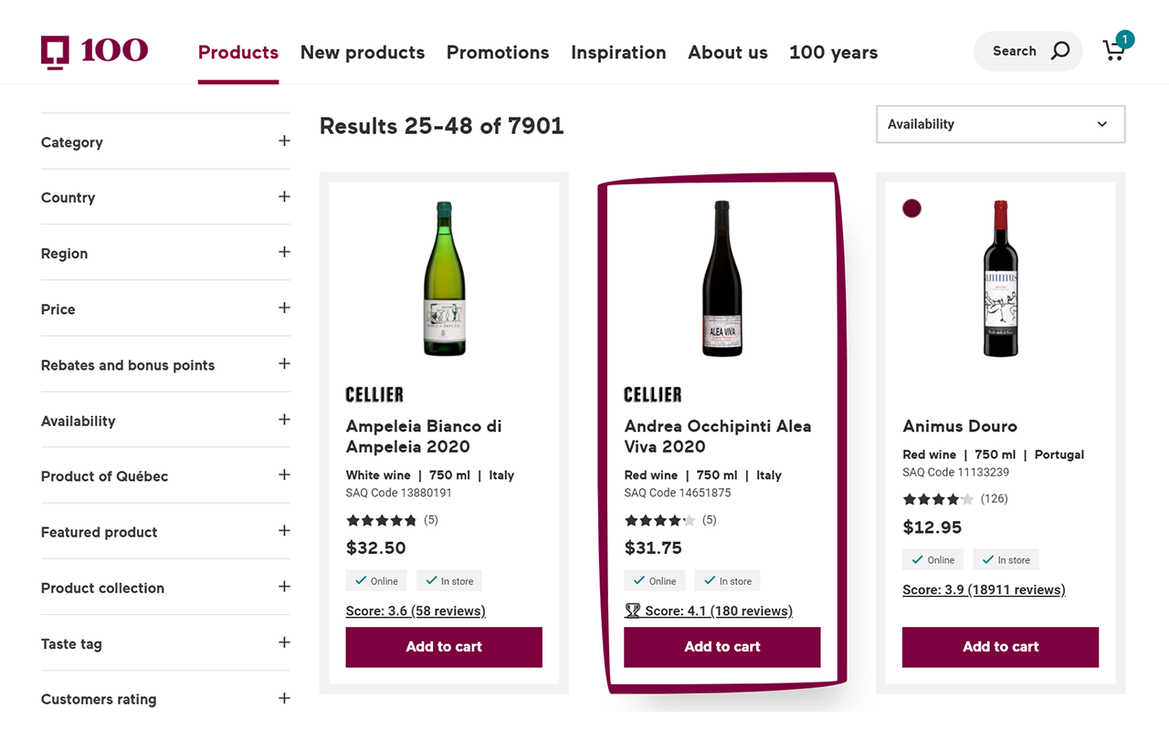 SAQ - Choose your wine Preview image 0