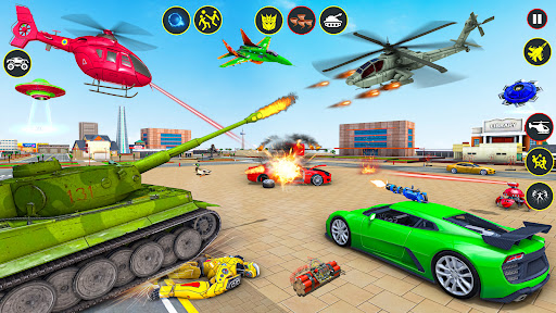 Screenshot Helicopter Robot Car Game 3d