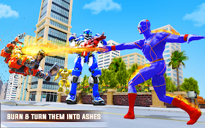 Grand Fire Robot Hero Fighting: Flying Robot Games screenshot 5