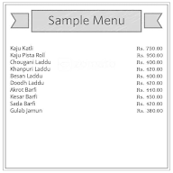 Cheelgadi Sweets menu 1