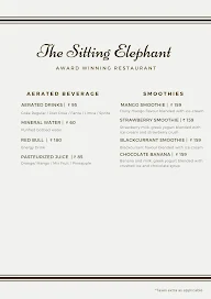 The Sitting Elephant By Hotel Ellbee Ganga View menu 1