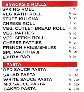 Krishna Fast Food Center menu 