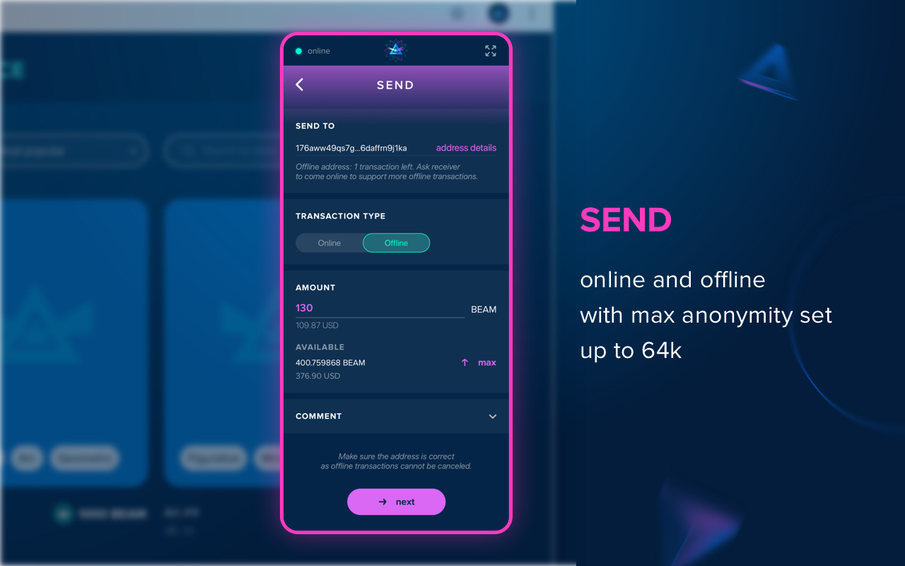 Beam Web Wallet Preview image 4