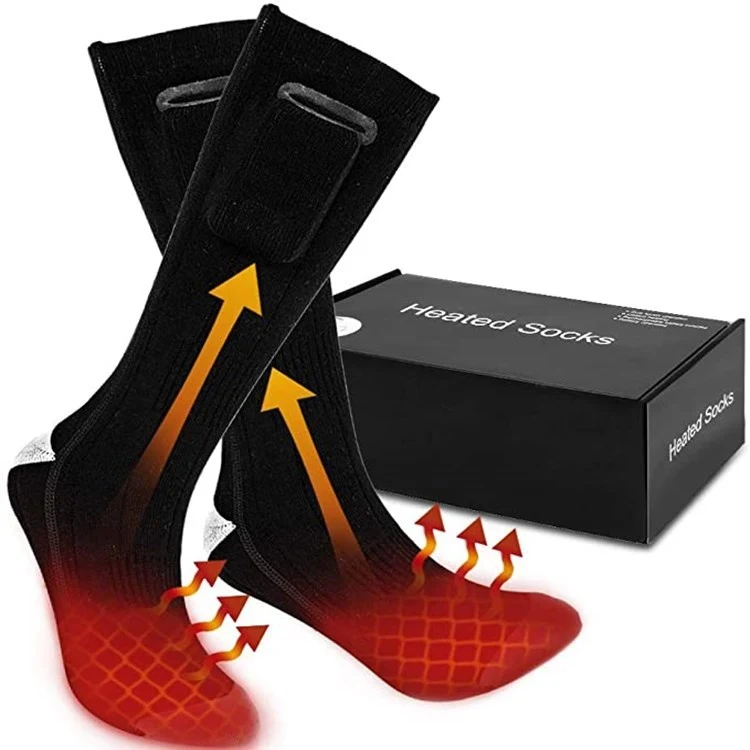 Chaussettes électriques simples de chauffage et de maintien au chaud pour hommes et femmes