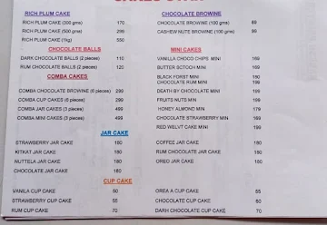 Cakes Gallery menu 