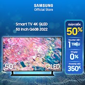 [Shopee Voucher Elss1725 Giảm 8% Cap 2Tr] Smart Tv Samsung 50 Inch 4K Qled Qa50Q60Bakxxv 2022 - Miễn Phí Lắp Đặt