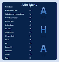 Aha menu 1