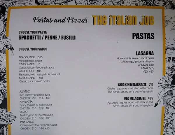 Pebble Street menu 