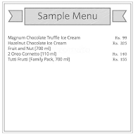 Kwality Wall's Frozen Dessert And Ice Cream Shop menu 1