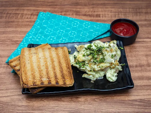 Egg Bhurji With Bread Toast [2 Slices]