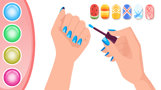 Screenshot Glitter Nail Coloring Game