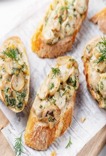 Mushroom Crostini