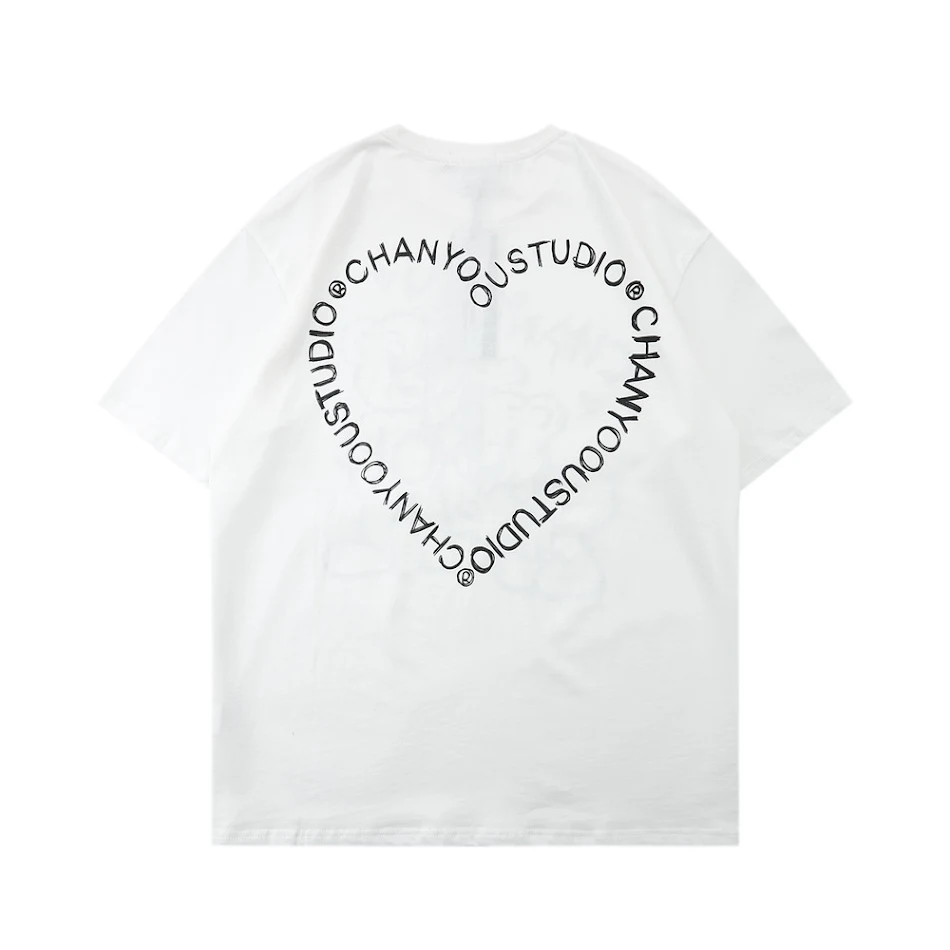 Fashion Men's Cartoon Bear Print Short Sleeve