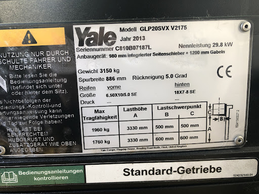 YALE GLP20SVX