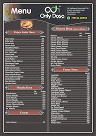 Only Dosa menu 1