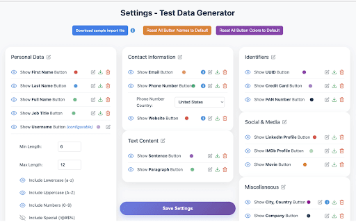 Test Data Generator screenshot 2