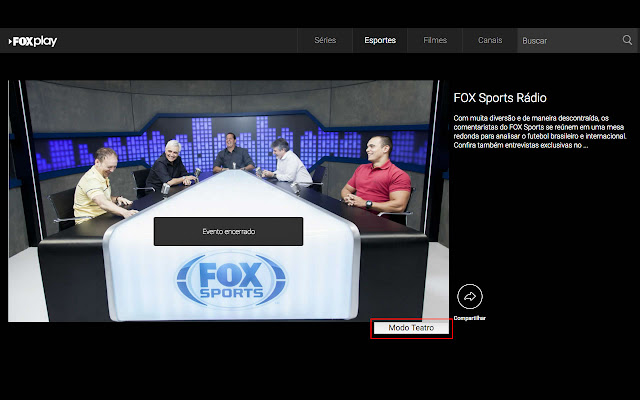 FoxPlayBrasil - Modo teatro chrome extension