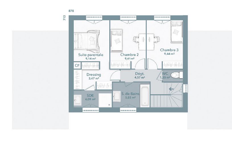  Vente Terrain + Maison - Terrain : 530m² - Maison : 115m² à Saint-Rustice (31620) 