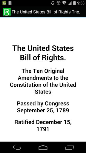 United States Bill of Rights