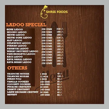 Shri Foods menu 