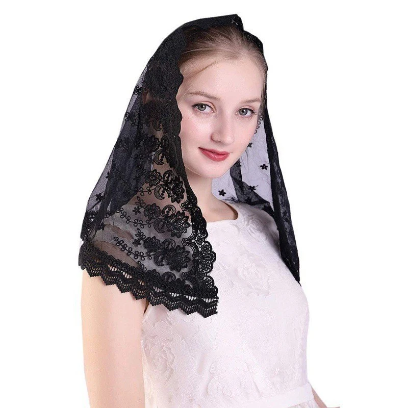 Divers foulards de mariée en voile de dentelle vintage pour femmes