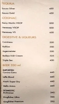 Sky Bar - Renaissance Lucknow Hotel menu 2