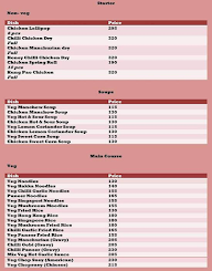 Zoco Chinese menu 2