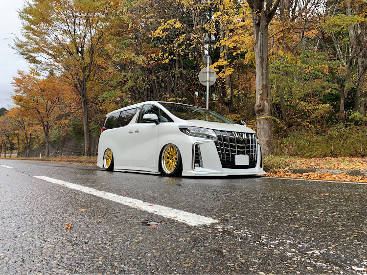 アルファードのエアサス・KUHL・オフ会・紅葉と愛車に関するカスタム事例の投稿画像3枚目
