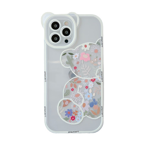 Title 5, New Transparent Flower Half Side Bear Mobile Ph...