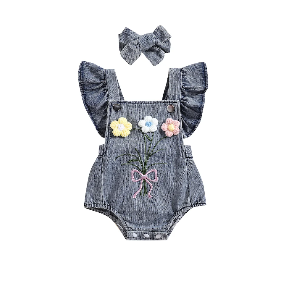Mono de una pieza con triángulo y pañuelo para la cabeza, adorable. Perfecto para bebés y niños pequeños. Cómodo, estiloso y fácil de usar.
