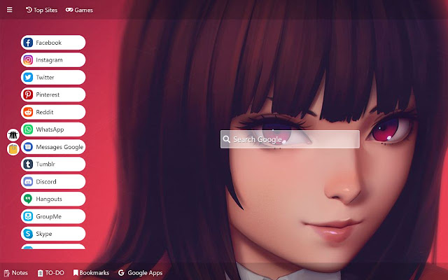 Yumeko Jabami Wallpaper Latest Tab Theme chrome extension