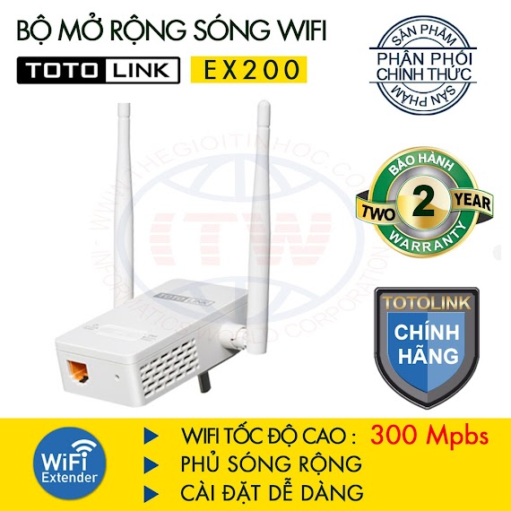 Thiết Bị Mở Rộng Sóng Wifi Totolink Ex200 - V1 - Hãng Phân Phối Chính Thức