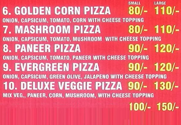 Pizza Street & More menu 