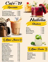 Cafe 27 menu 2