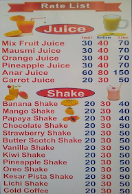 Taj Juice Corner menu 1