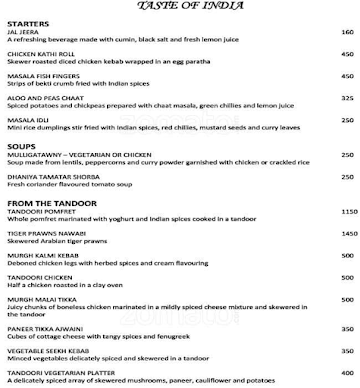 La Palmera - Bogmalo Beach Resort menu 