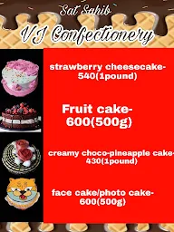 VJ Confectionery menu 3