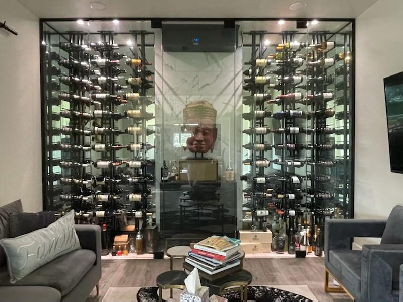 Wine room in a living room