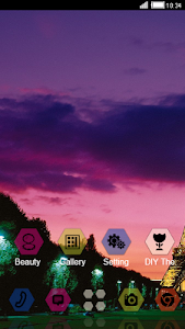 Sunset Paris CLauncher Theme screenshot 2