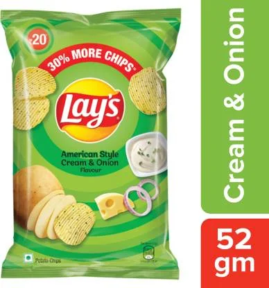 Lays Lay'S American Style Cream And Onion Chips - 40 gm