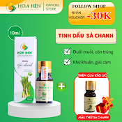 Tinh Dầu Sả Chanh Nguyên Chất 10Ml - Hoa Nén - Vegan - Đuổi Muỗi, Giải Cảm, Thanh Lọc Không Khí