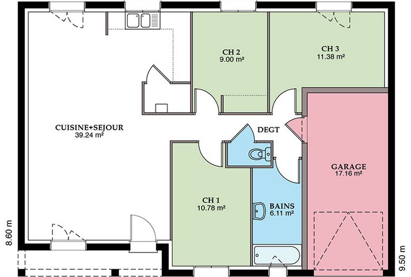  Vente Terrain + Maison - Terrain : 1 160m² - Maison : 100m² à Challuy (58000) 